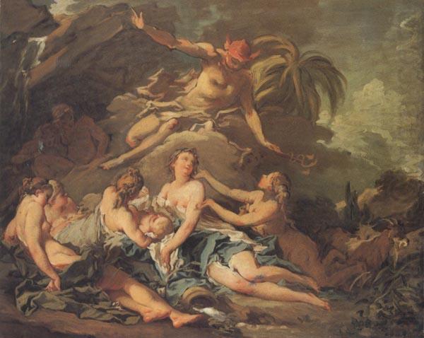 Francois Boucher Mercury confiding Bacchus to the Nymphs china oil painting image